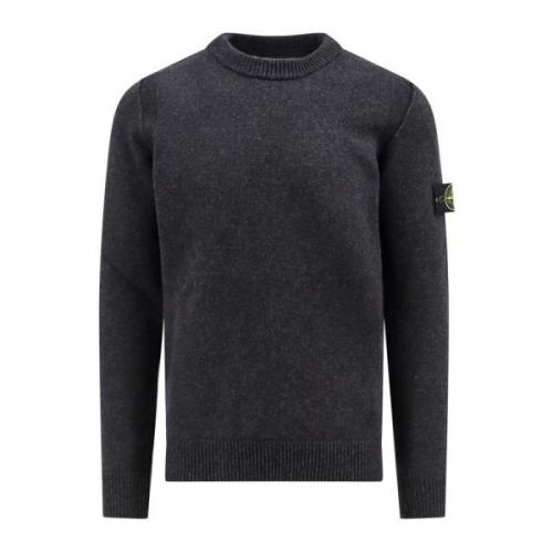 Grijze Gebreide Aw24 Lange Mouw Stone Island , Gray , Heren