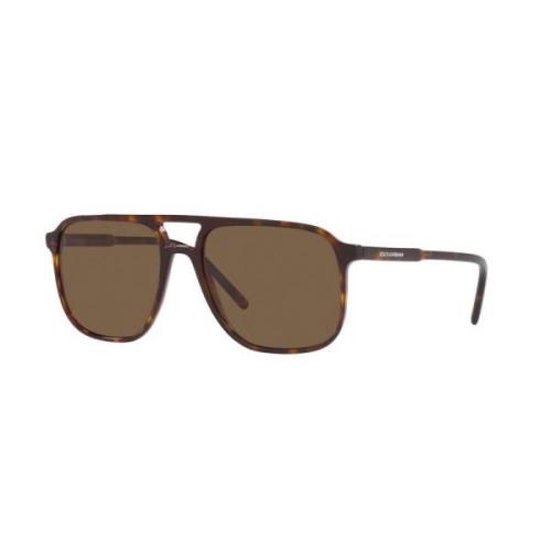 Moderne Vierkante Zonnebril Bruin Dolce & Gabbana , Brown , Heren