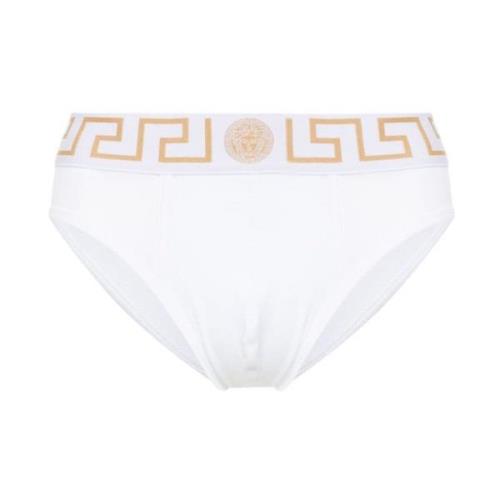 Ondergoed met kenmerkende Greca-details Versace , White , Heren