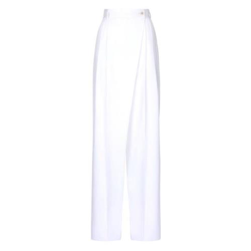 Hoge Taille Flared Broek in Optisch Wit Dolce & Gabbana , White , Dame...