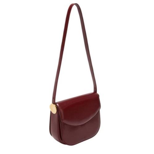 Bordeaux Leren Schoudertas Jil Sander , Red , Dames