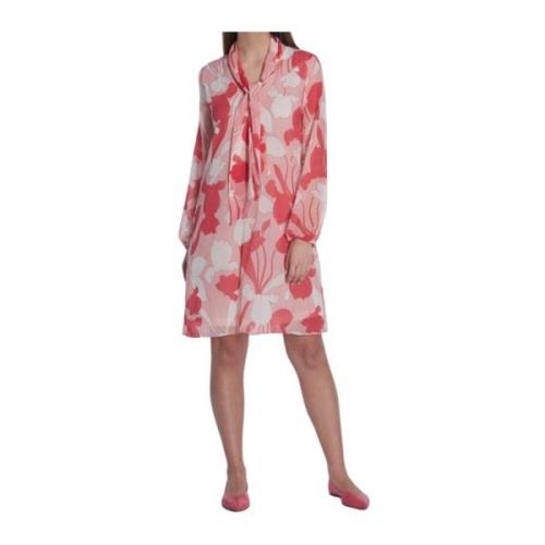 Bloemenprint Avondjurk met Strik Marella , Multicolor , Dames