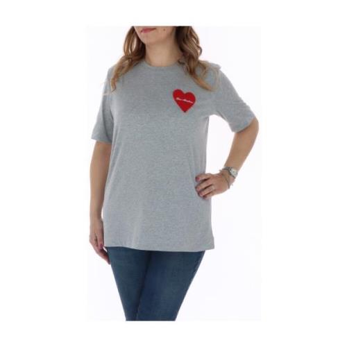 Klassiek Logo T-shirt Vrouwen Lente/Zomer Love Moschino , Gray , Dames