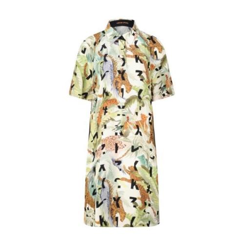 Jungle Print Overhemdjurk Marc Cain , Multicolor , Dames