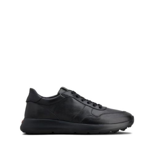 Zwarte Leren Lage Sneakers Tod's , Black , Heren