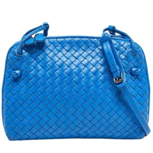 Pre-owned Leather crossbody-bags Bottega Veneta Vintage , Blue , Dames