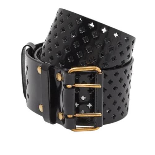 Pre-owned Leather belts Yves Saint Laurent Vintage , Black , Dames