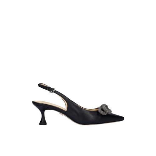 Zwarte Chanel Sandalen met Juweelstrik Lola Cruz , Black , Dames