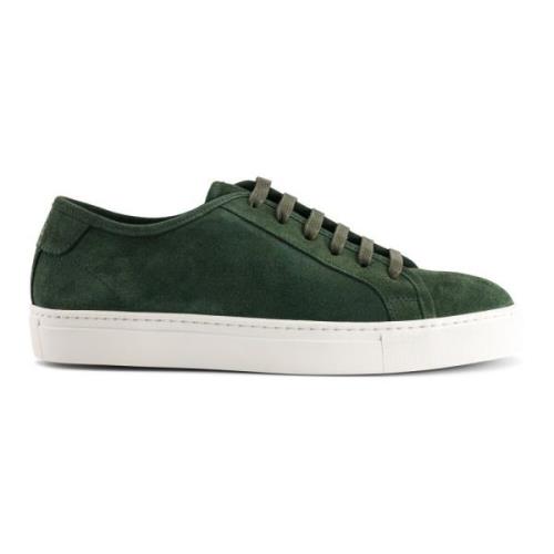 Handgemaakte Groene Suède Sneakers National Standard , Green , Heren