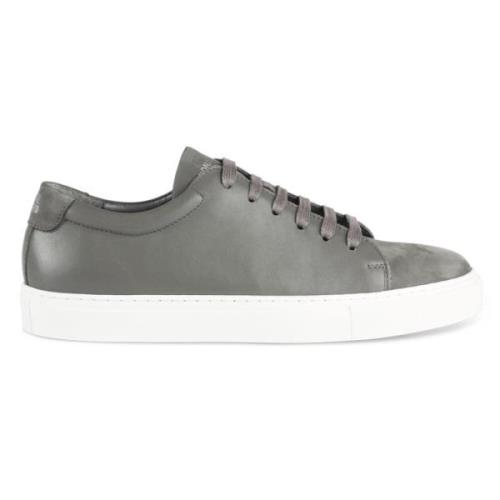 Handgemaakte Grijze Nubuck Sneakers National Standard , Gray , Heren