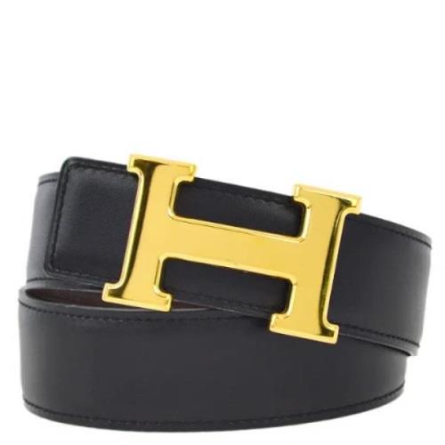 Pre-owned Leather belts Hermès Vintage , Black , Dames