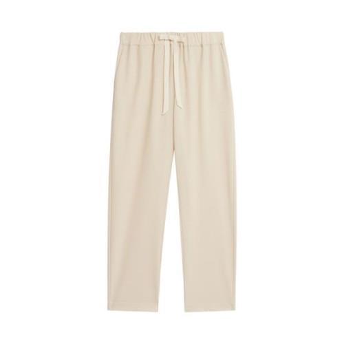 Elastische Taille Wollen Broek Semicouture , Beige , Dames