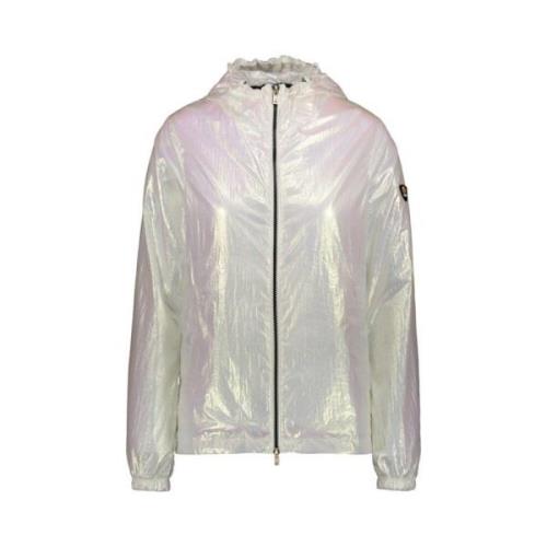 Iridescent Nylon Windbreaker Jas Ciesse Piumini , White , Dames