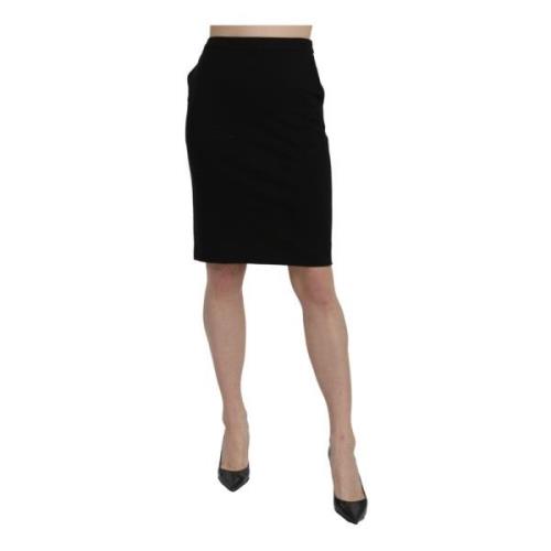 Zwart High Waist Pencil Cut Rok Gianfranco Ferré , Black , Dames