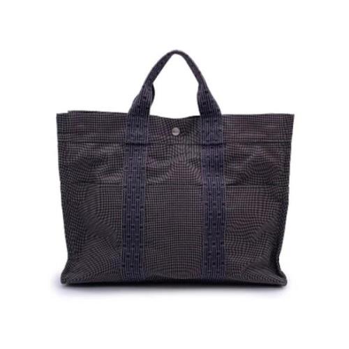 Pre-owned Canvas totes Hermès Vintage , Gray , Dames