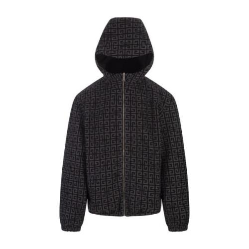 Zwarte Omkeerbare Wollen Hoodie Givenchy , Black , Heren