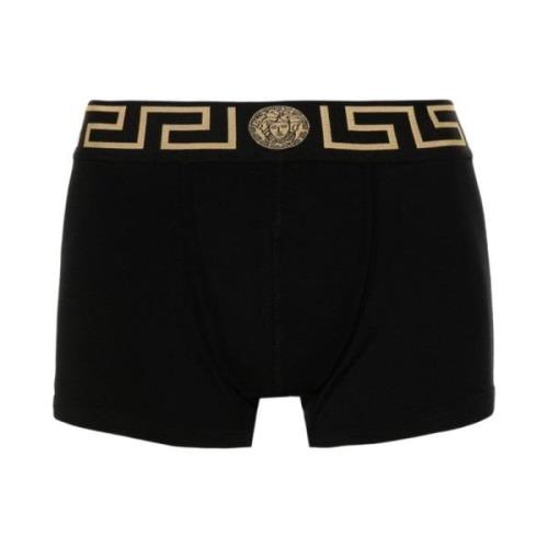 Ondergoed met kenmerkende Greca-details Versace , Black , Heren