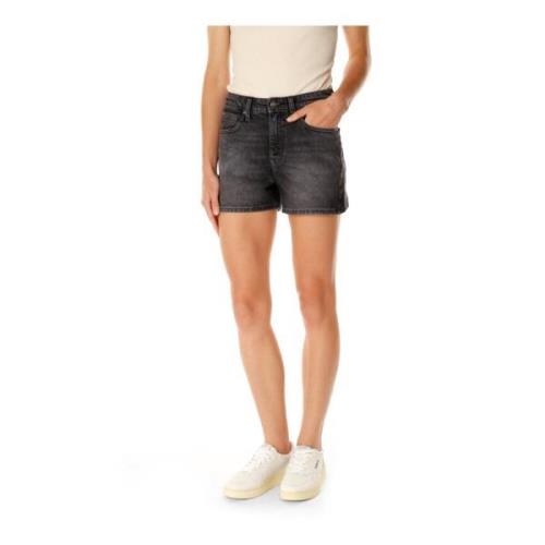 Hoge Taille Denim Shorts Lee , Gray , Dames