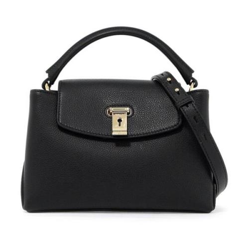 Gehamerd Leren Layka Handtas Bally , Black , Dames