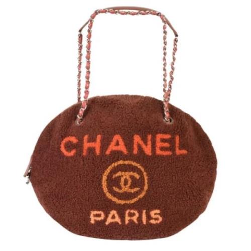 Pre-owned Wool chanel-bags Chanel Vintage , Brown , Dames