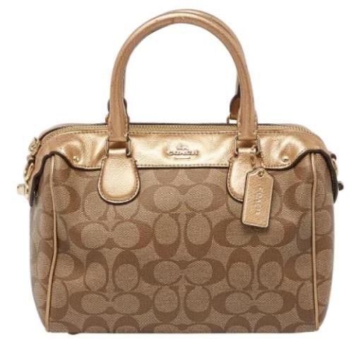 Pre-owned Leather handbags Coach Pre-owned , Brown , Dames