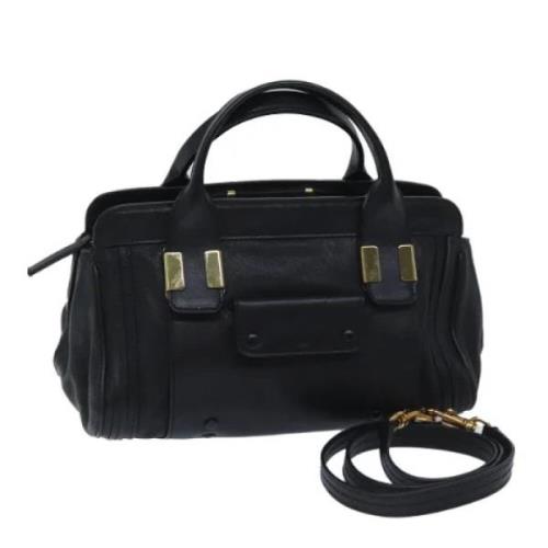 Pre-owned Leather handbags Chloé Pre-owned , Black , Dames