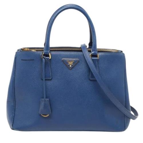 Pre-owned Leather totes Prada Vintage , Blue , Dames