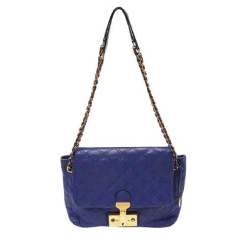 Pre-owned Leather shoulder-bags Marc Jacobs Pre-owned , Blue , Dames