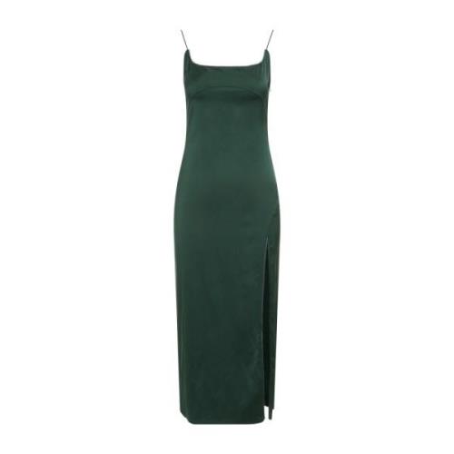 Groene Notte Jurk met Zijsplit Jacquemus , Green , Dames