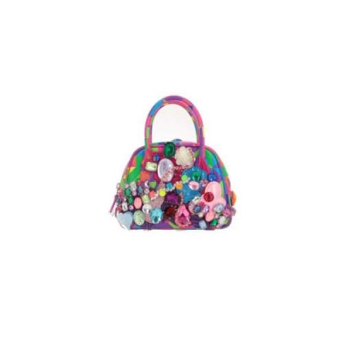 Multicolor leren handtas met zilveren hardware Comme des Garçons , Mul...