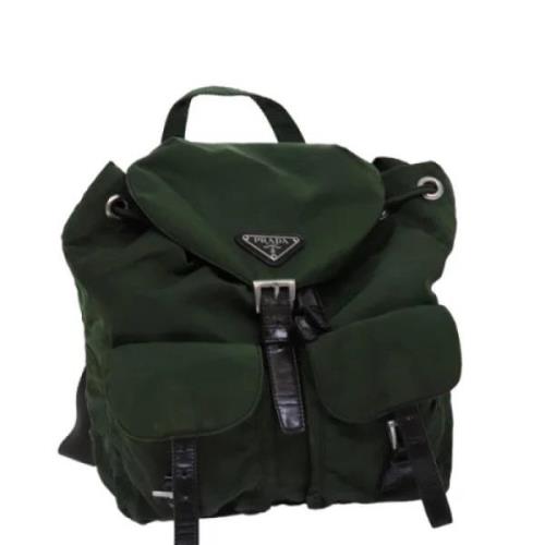 Pre-owned Fabric backpacks Prada Vintage , Green , Dames