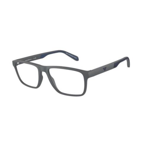 Grijze Montuur Bril Emporio Armani , Gray , Unisex