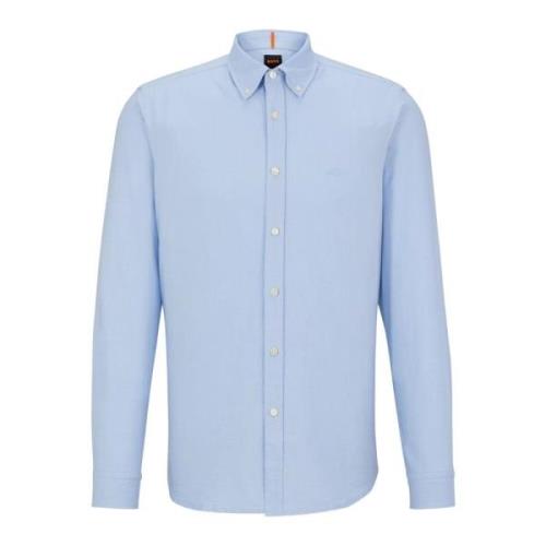 Regular Fit Oxford Katoenen Overhemd Hugo Boss , Blue , Heren