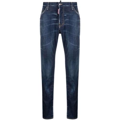 Blauwe Jeans Herfst Winter 2023 Dsquared2 , Blue , Heren