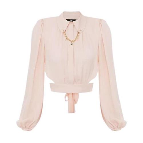 Dames Blouse met Gekruiste Rug Elisabetta Franchi , Pink , Dames