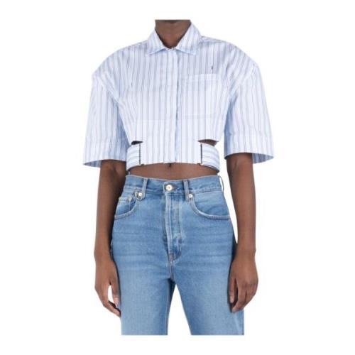 Korte Gestreepte Blouse met Riem Jacquemus , Multicolor , Dames