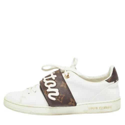 Pre-owned Canvas sneakers Louis Vuitton Vintage , White , Dames