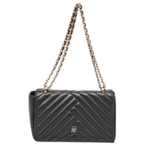 Pre-owned Leather shoulder-bags Carolina Herrera Pre-owned , Black , D...