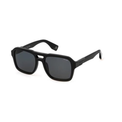 Zwarte Rook Zonnebril Spln65 Model Police , Black , Unisex