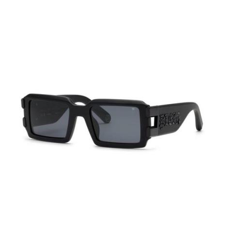 Zwarte Rook Zonnebril Philipp Plein , Black , Dames