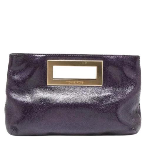 Pre-owned Leather clutches Michael Kors Pre-owned , Purple , Dames