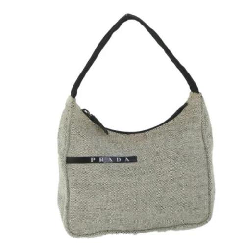 Pre-owned Canvas prada-bags Prada Vintage , Gray , Dames