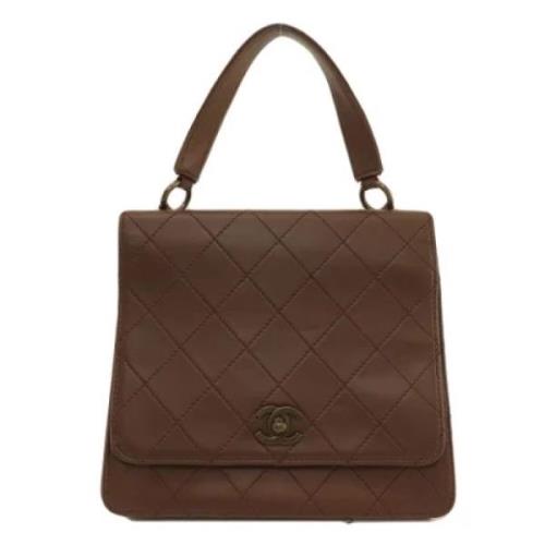 Pre-owned Leather chanel-bags Chanel Vintage , Brown , Dames