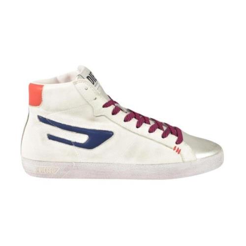 Witte Slip-On Sneakers met Veters Diesel , Multicolor , Heren