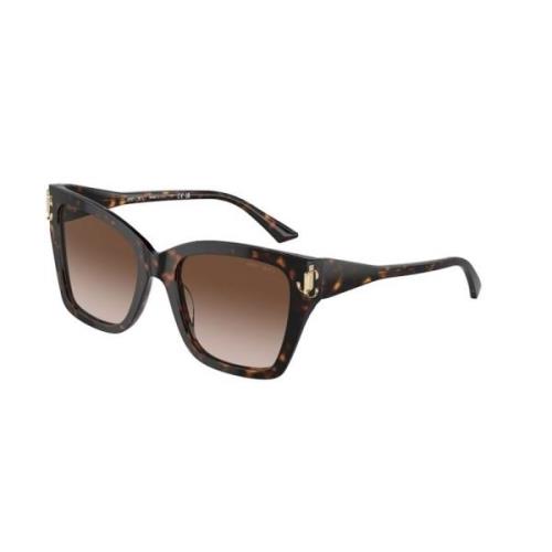 Bruin Gradient Frame Zonnebril Jimmy Choo , Brown , Dames