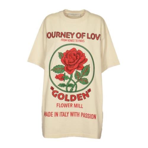 Stijlvolle T-shirts en Polos Golden Goose , Beige , Dames