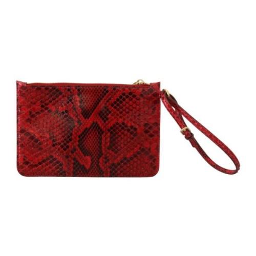 Rode Leren Ayers Clutch Handtas Dolce & Gabbana , Red , Dames