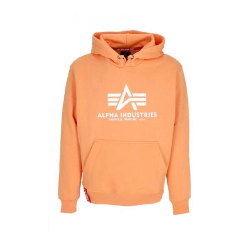 Basic Hoodie Tangerine Streetwear Alpha Industries , Orange , Heren