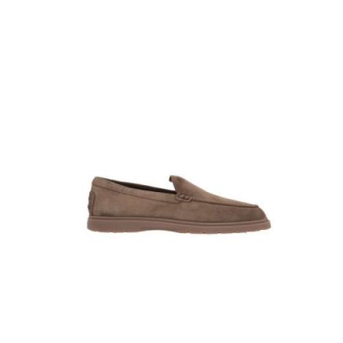 Platte Suède Mocassins Tod's , Brown , Heren