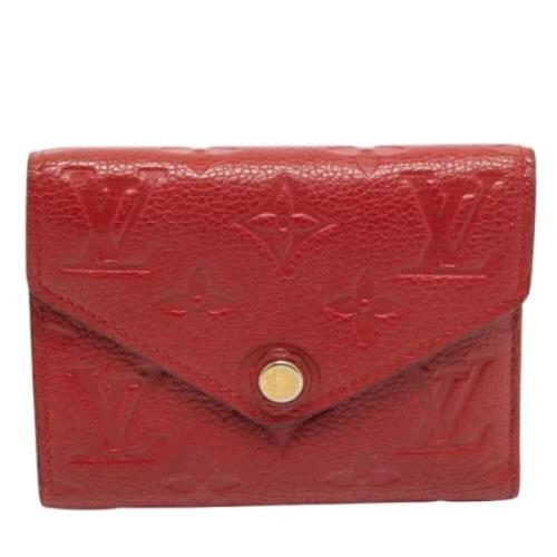 Pre-owned Leather wallets Louis Vuitton Vintage , Red , Dames